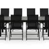 Comfort Garden Spisegrupper Hage-Monaco utendørs spisegruppe, uttrekkbar 210/310x90 med 8 Sanna regulerbare stoler