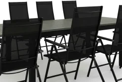 Comfort Garden Spisegrupper Hage-Monaco utendørs spisegruppe, uttrekkbar 210/310x90 med 8 Sanna regulerbare stoler