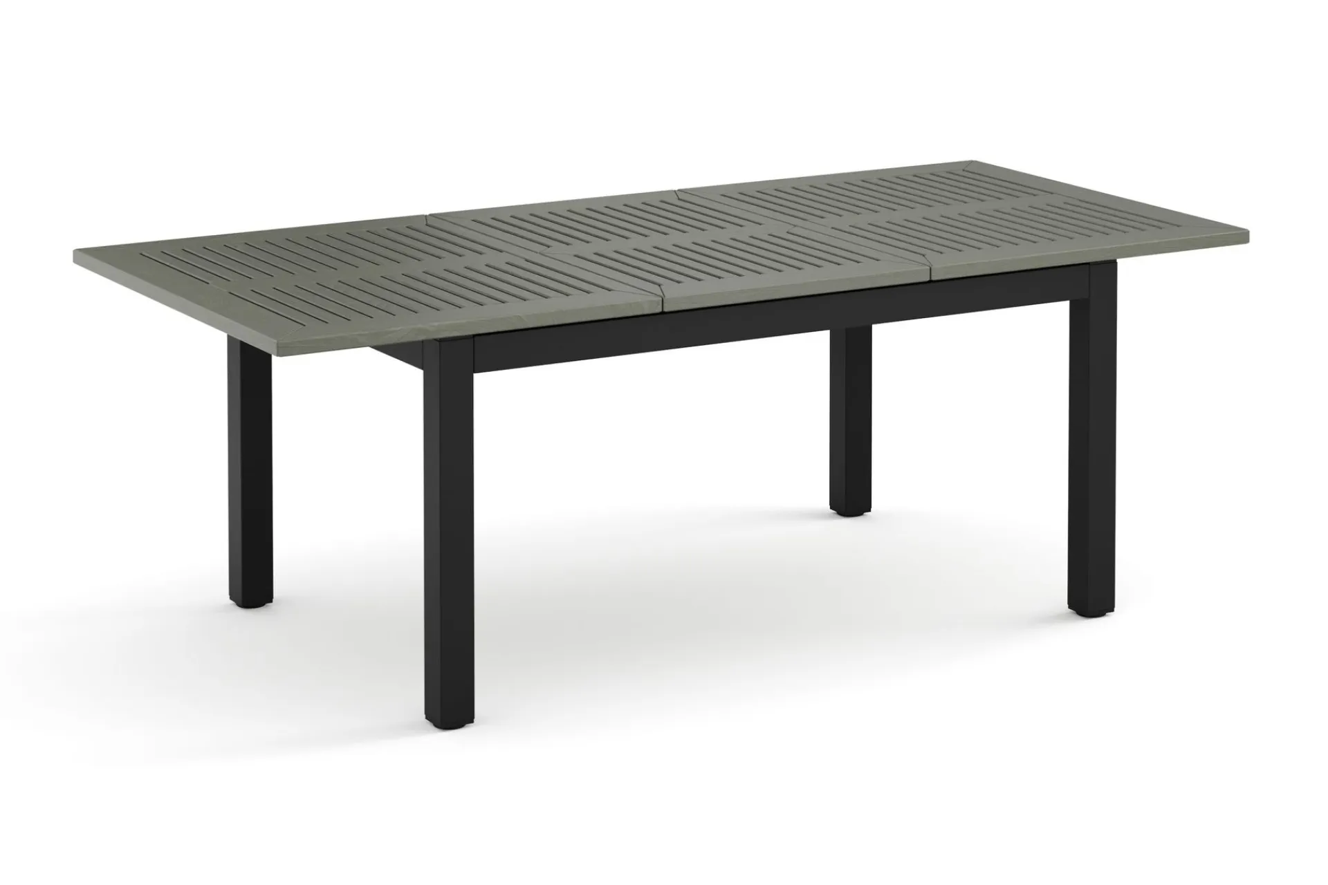 Comfort Garden Loungebord & Sofabord Utendørs-Monaco uttrekkbart utendørsbord 150–250x90 cm Svart/Grå