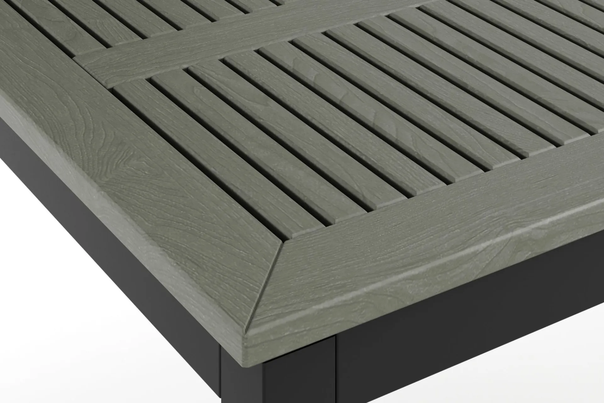Comfort Garden Loungebord & Sofabord Utendørs-Monaco uttrekkbart utendørsbord 150–250x90 cm Svart/Grå