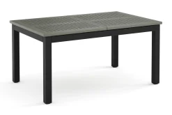 Comfort Garden Loungebord & Sofabord Utendørs-Monaco uttrekkbart utendørsbord 150–250x90 cm Svart/Grå