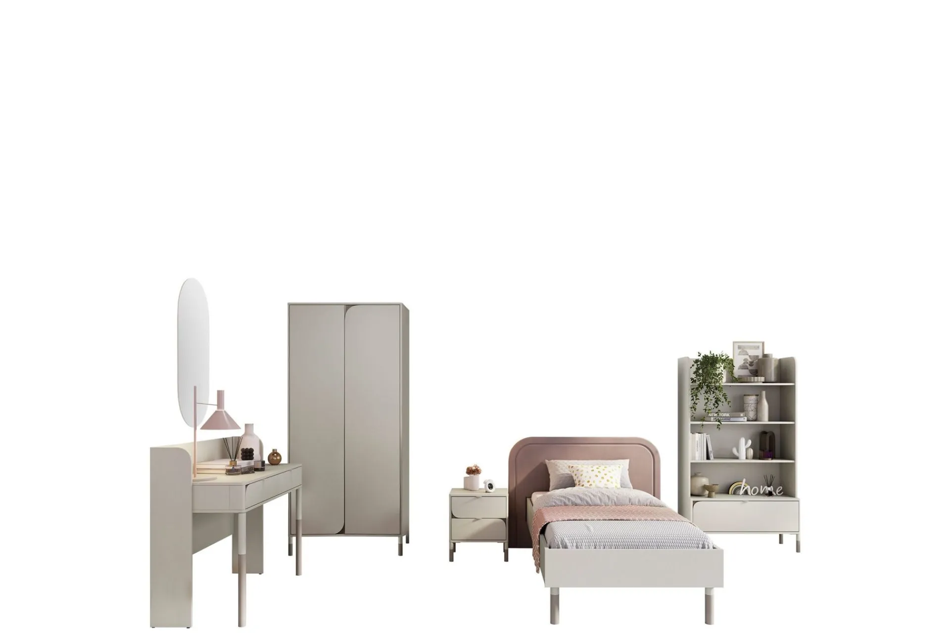 Møbelsett Til Soverom-Monfort Møbelsett For Soverom Beige