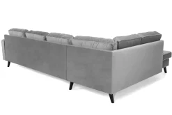 Scandinavian Choice U-Sofa-Monroe U-sofa med divan høyre fløyel Light grey