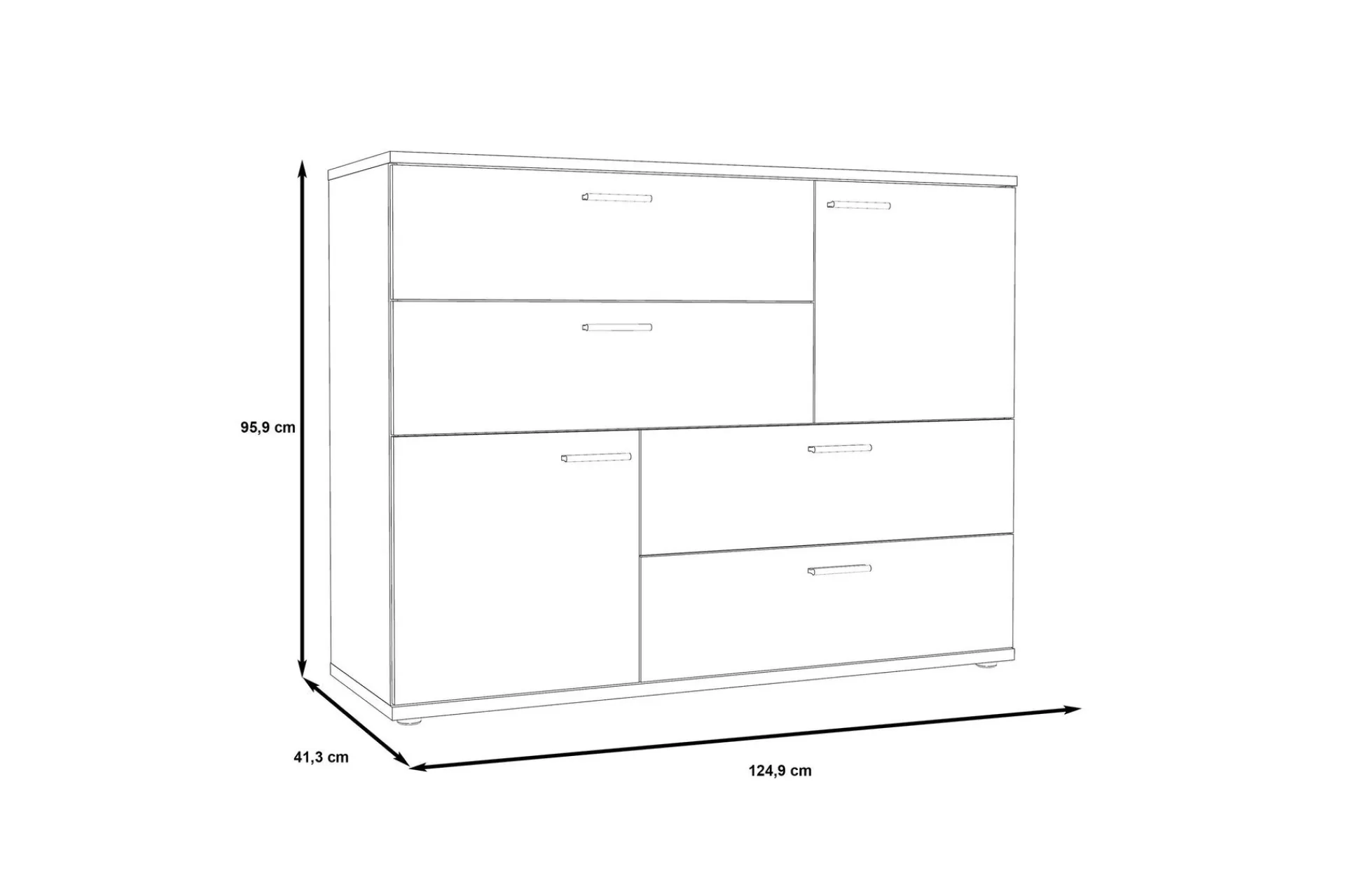 Montert Skjenk 125x96 cm