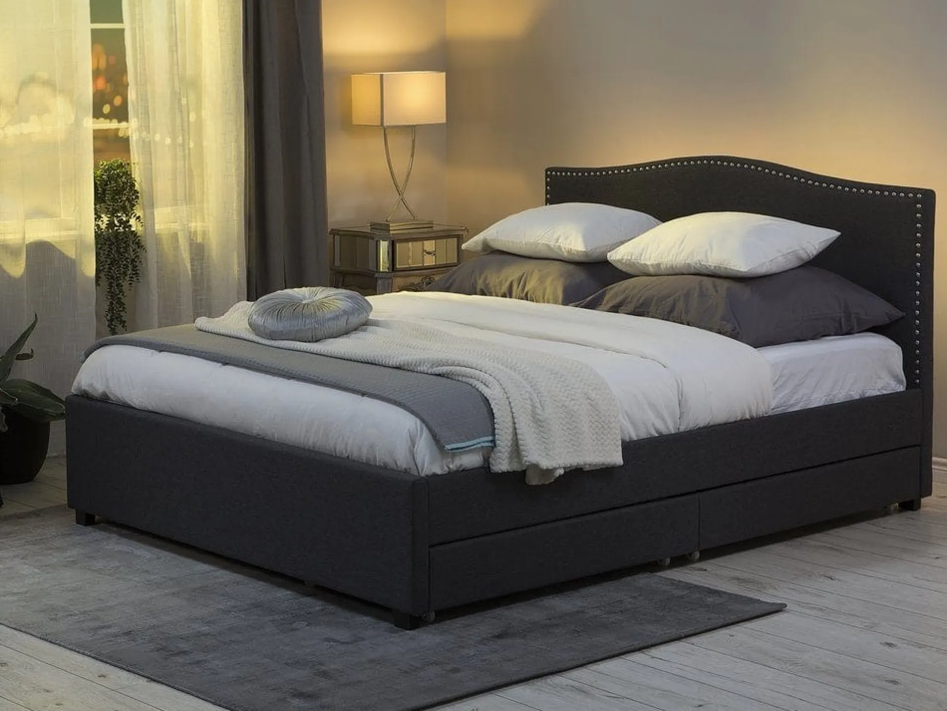 Bedly Sengeramme & Sengestamme-Montpellier Dobbeltseng 180 | 200 cm Grey