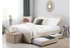 Bedly Sengeramme & Sengestamme-Montpellier Dobbeltseng 160 | 200 cm Beige