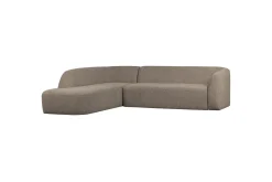 Sofa Med Sjeselong-Mooli Sofa med Sjeselong 3-seter Ljusbrun