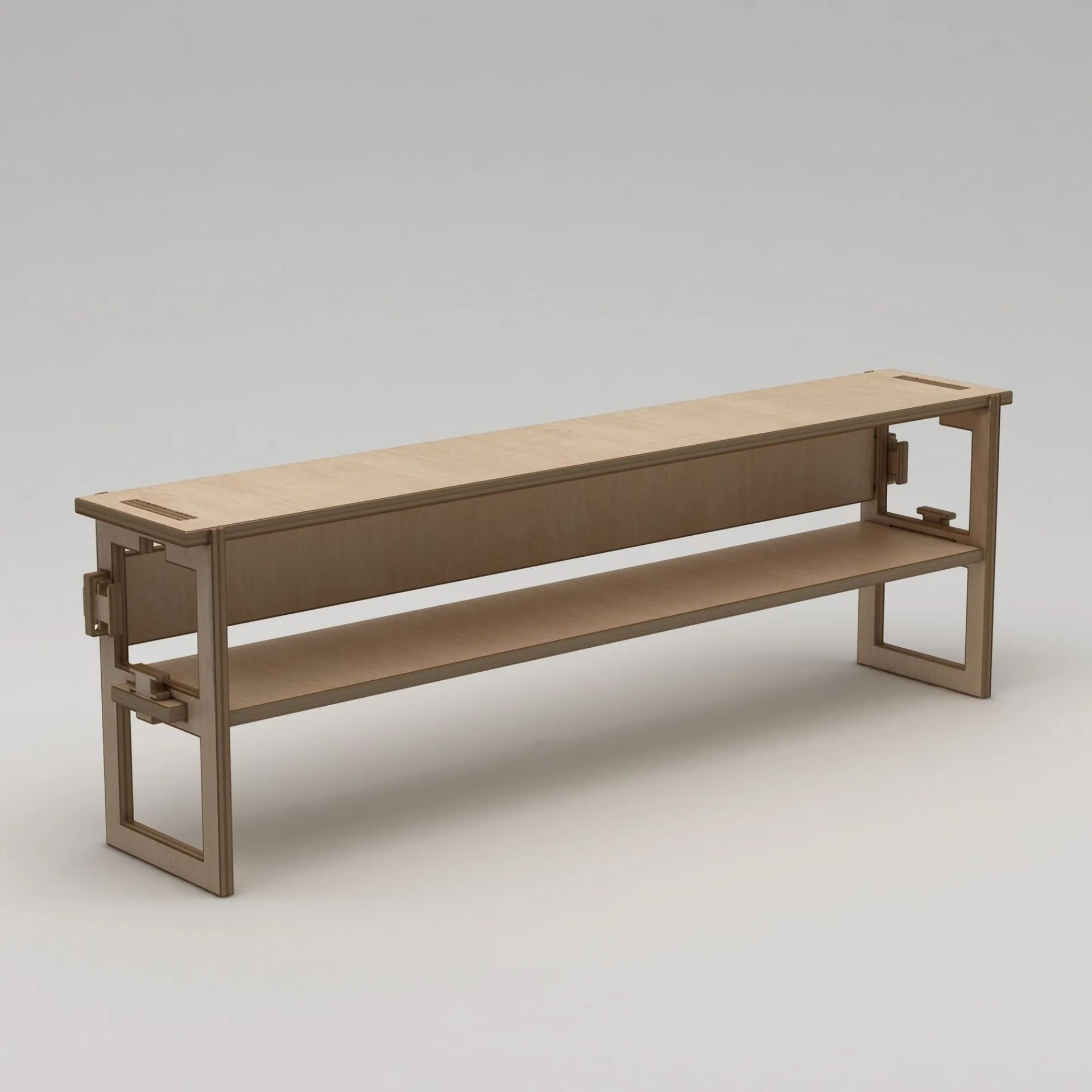 Mediestativ & Veggfeste-Mopira TV-benk 220 cm Naturlig tre
