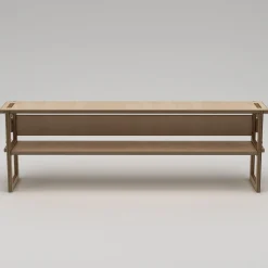 Mediestativ & Veggfeste-Mopira TV-benk 220 cm Naturlig tre