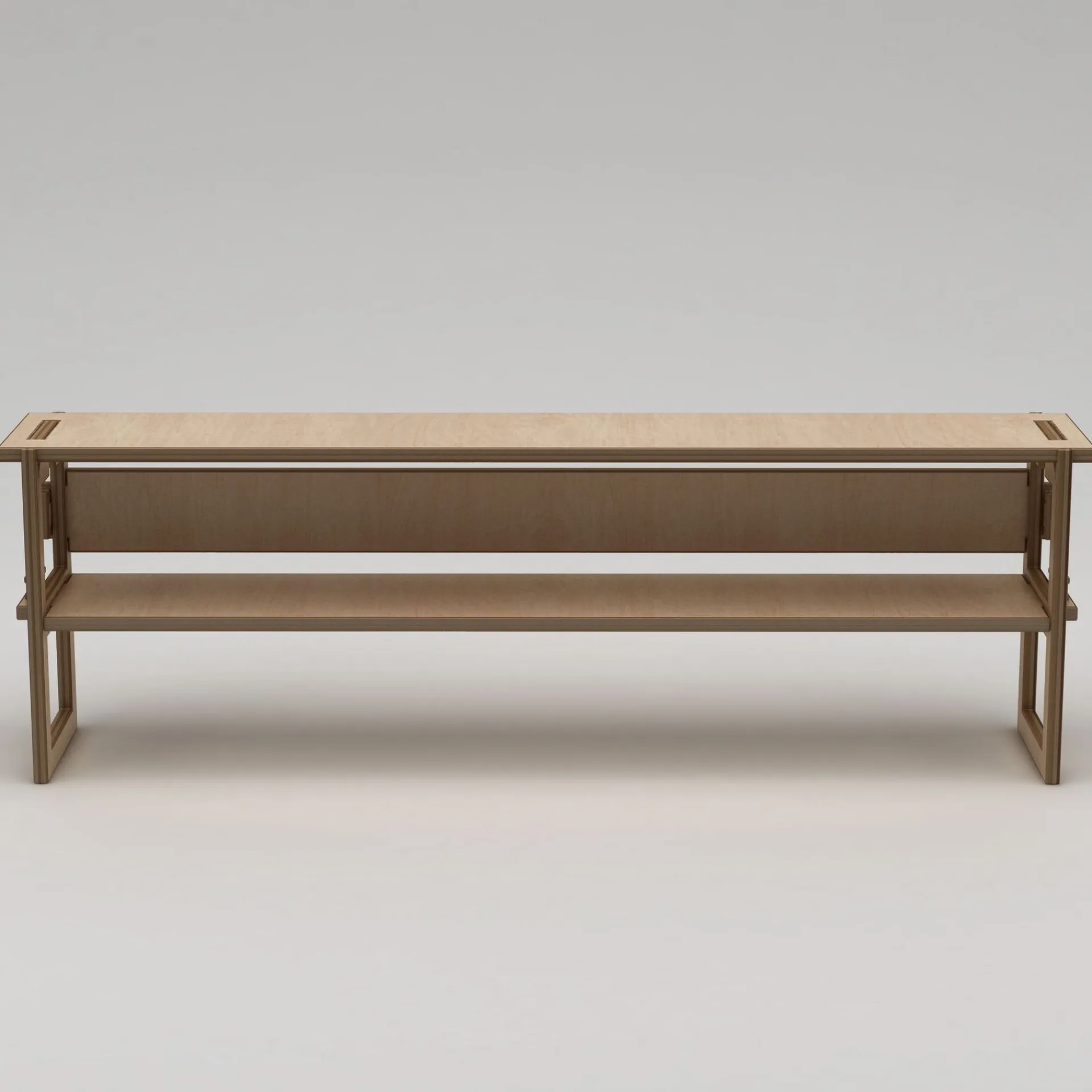 Mediestativ & Veggfeste-Mopira TV-benk 220 cm Naturlig tre
