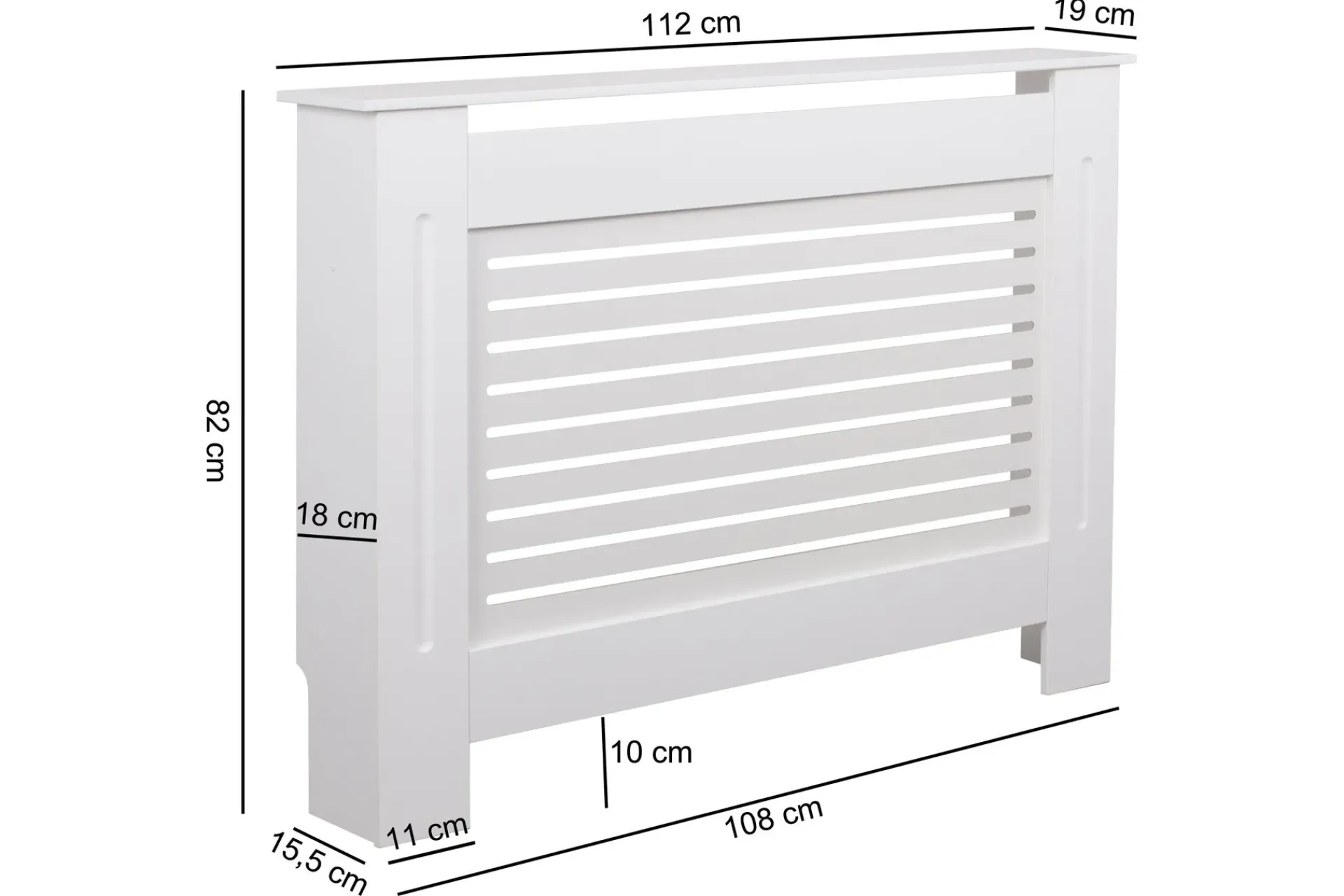 Wohnling Vifter|Aircondition & Kjøler-Moraine Radiator Benk 112x19 cm Hvit
