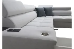 Velour Sofa & Fløyel Sofa-Morenia 3-seters Hjørnesovesofa Høyre Nour Sammet 15 + Nour Sammet 12