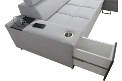 Velour Sofa & Fløyel Sofa-Morenia 3-seters Hjørnesovesofa Høyre Nour Sammet 15 + Nour Sammet 12
