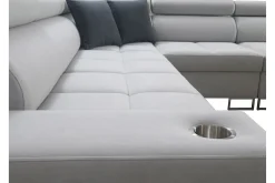 Velour Sofa & Fløyel Sofa-Morenia 4-seters Hjørnesovesofa Venstre Nour Sammet 15 + Nour Sammet 12