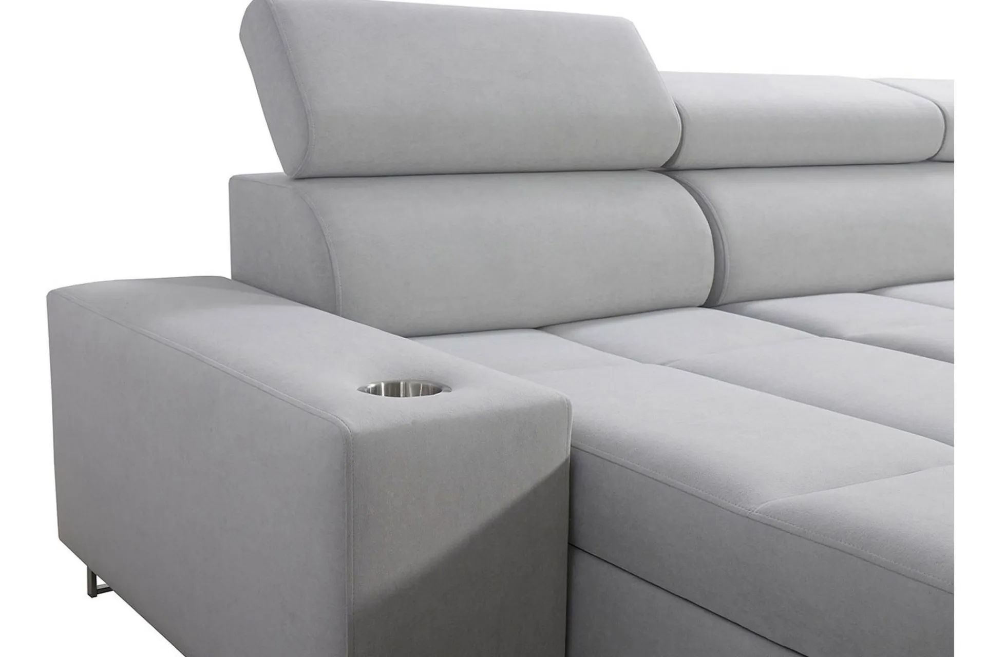 Velour Sofa & Fløyel Sofa-Morenia 4-seters Hjørnesovesofa Venstre Nour Sammet 15 + Nour Sammet 12