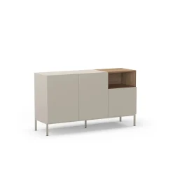 Sideboard & Skjenker-Morlen Konsoll 140x80x41,8 cm Sandstein Naturlig eik