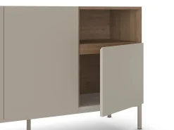 Sideboard & Skjenker-Morlen Konsoll 140x80x41,8 cm Sandstein Naturlig eik