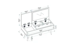 Sminkebord & Toalettbord-Morven Sminkebord 79,4 cm Hvit
