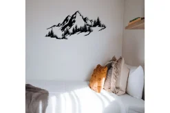 Skilt-Mountain 3 Veggdekor Svart