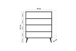 Oppbevaringsskap|Skap-Multi Purpose Cabinet Hvit|Svart Svart,Hvit