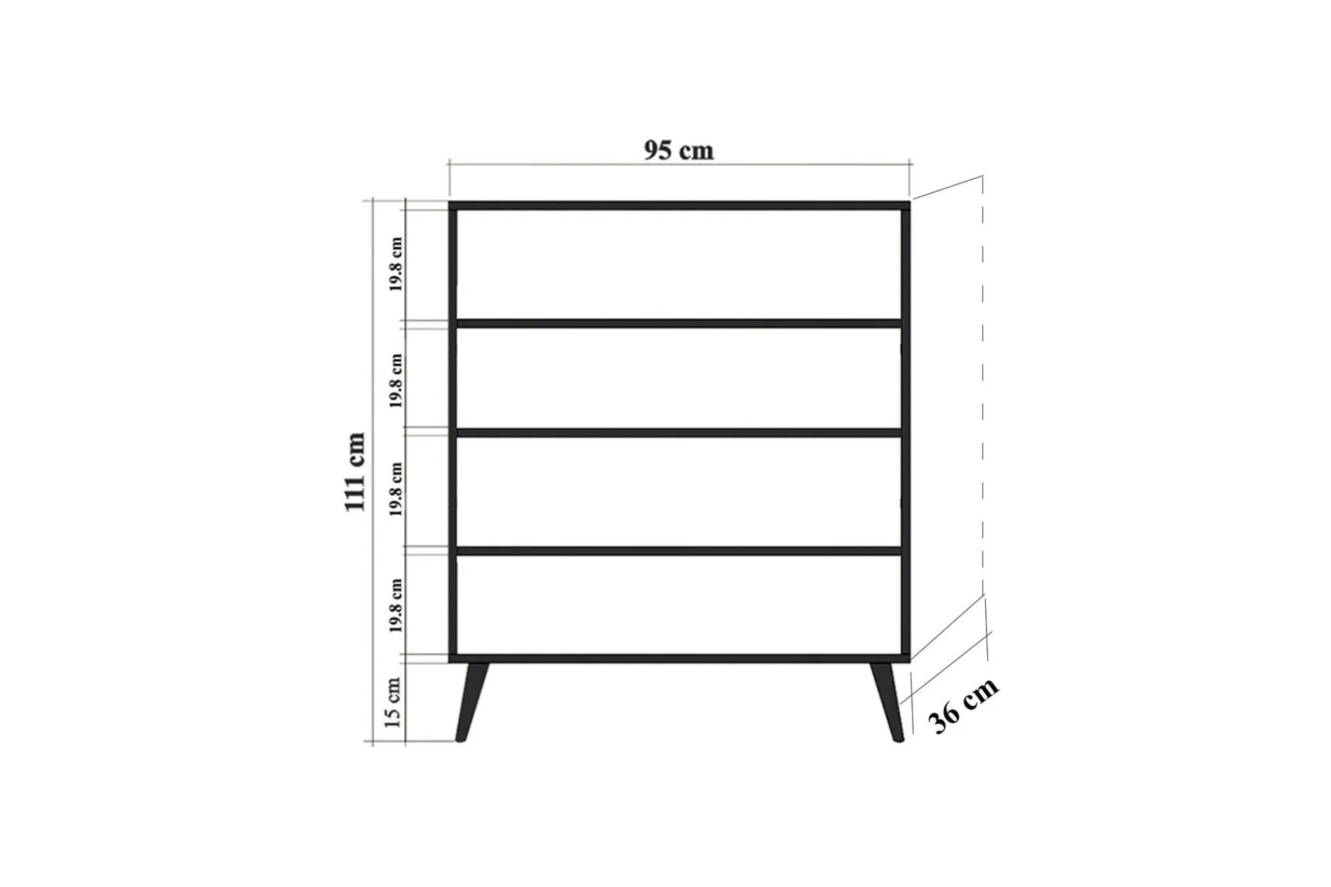 Oppbevaringsskap|Skap-Multi Purpose Cabinet Hvit|Svart Svart,Hvit