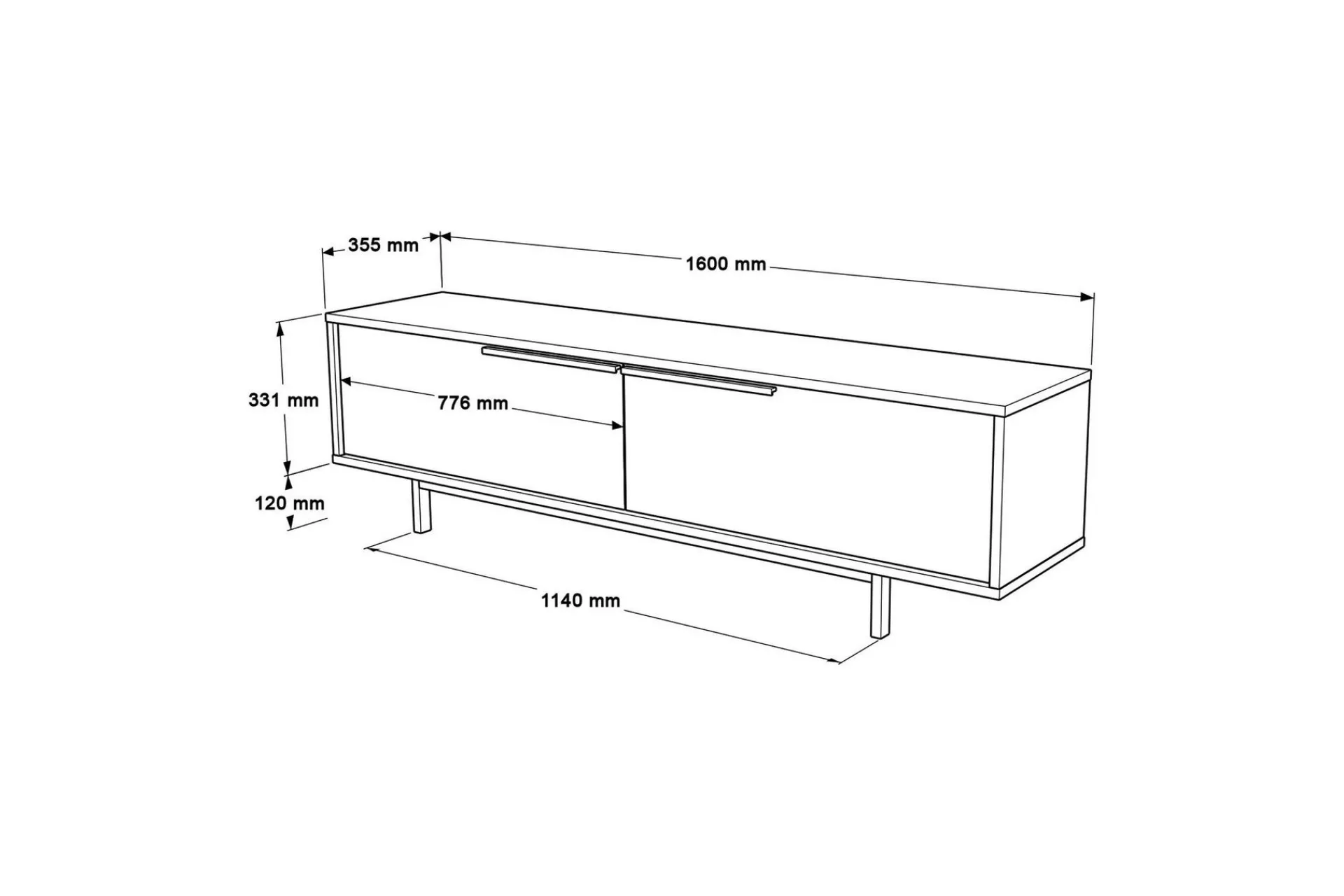 Munish TV-benk 160 cm