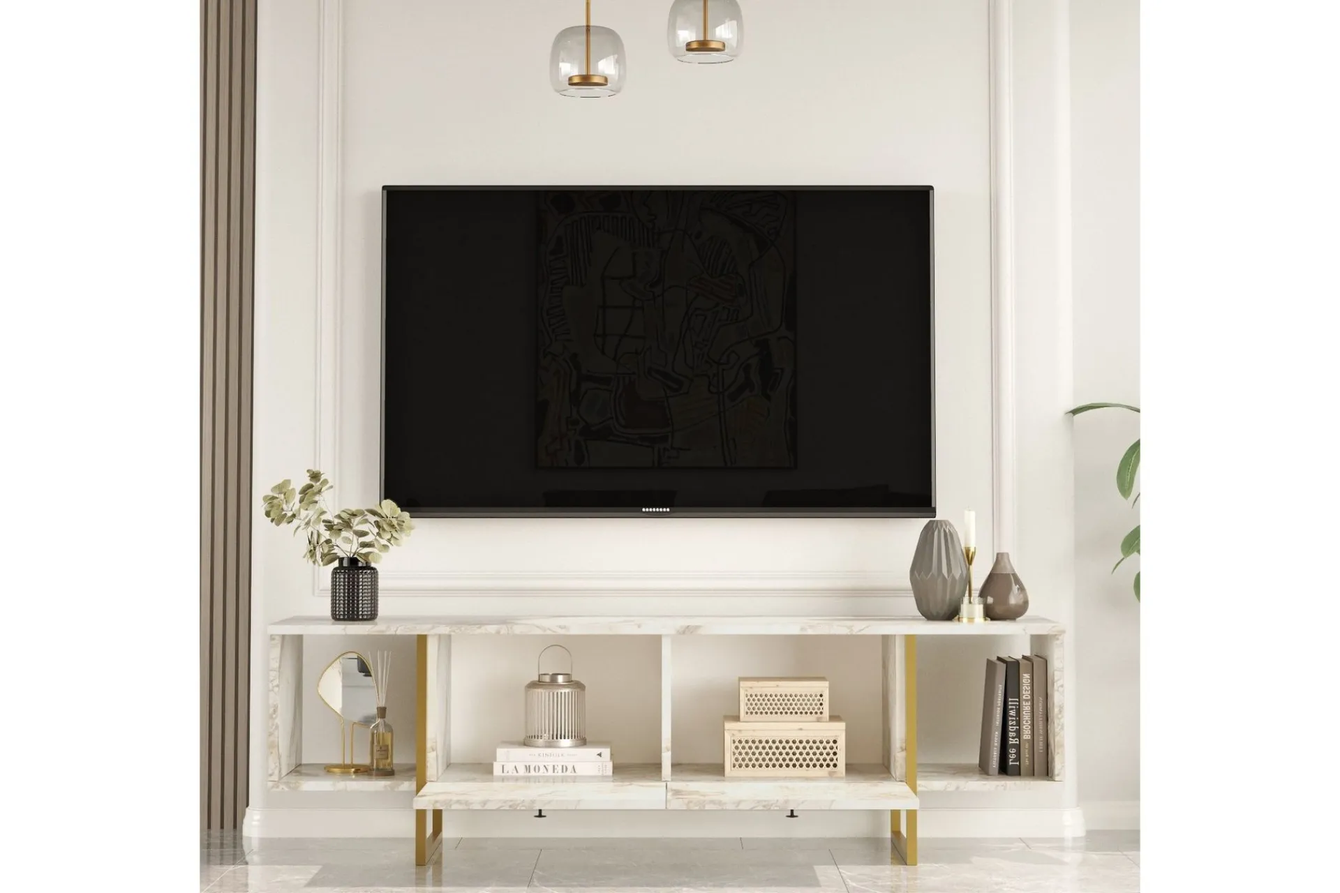 Tv-Benk & Mediabenk-Mushir TV-benk 160 cm Hvit