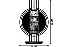 Skilt-My Music Veggdekor Svart