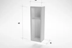 Avlastningsbord-Myrvallen Nattbord 15 cm med Oppbevaring 2 Hyller Hvit