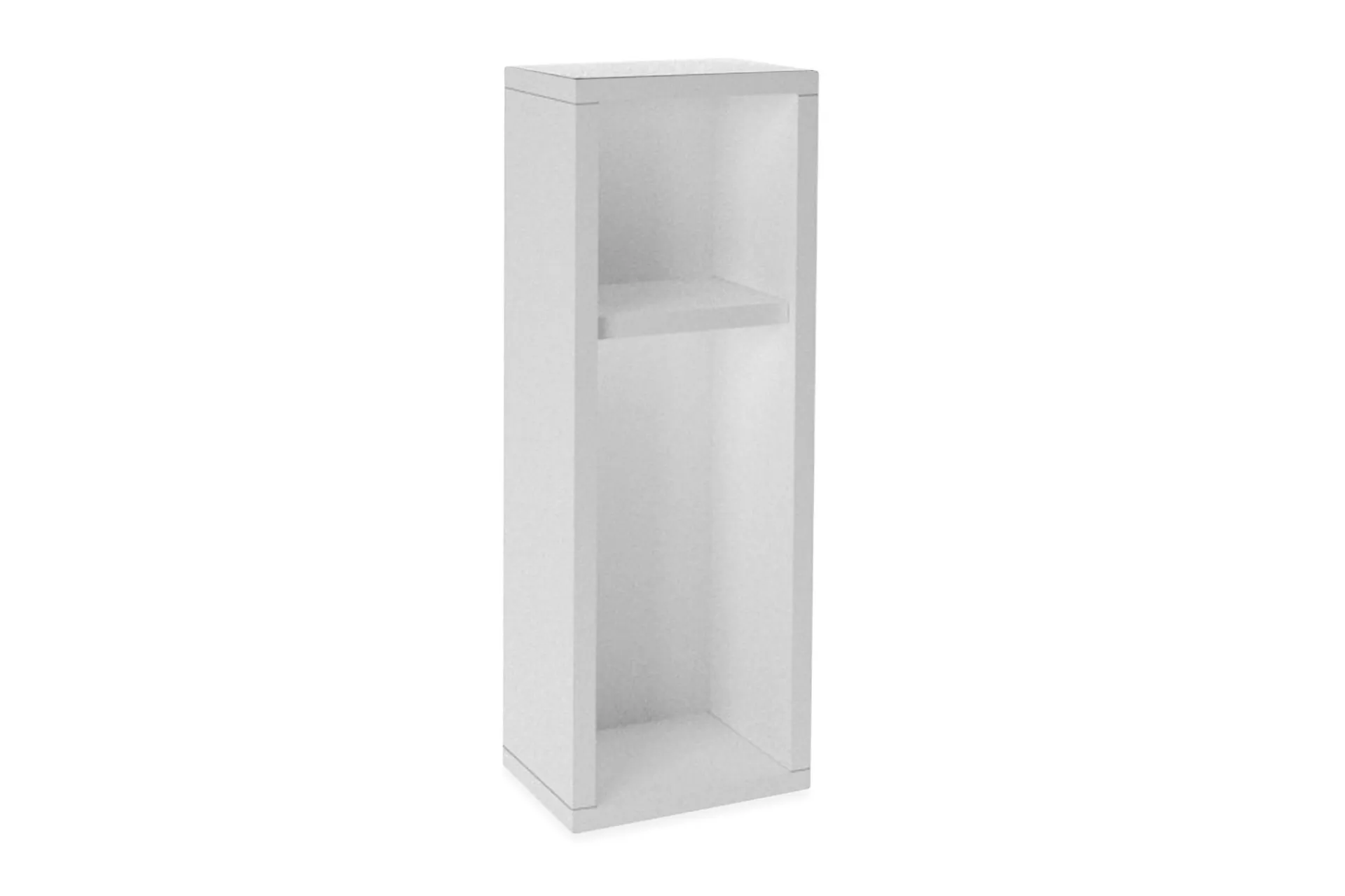 Avlastningsbord-Myrvallen Nattbord 15 cm med Oppbevaring 2 Hyller Hvit
