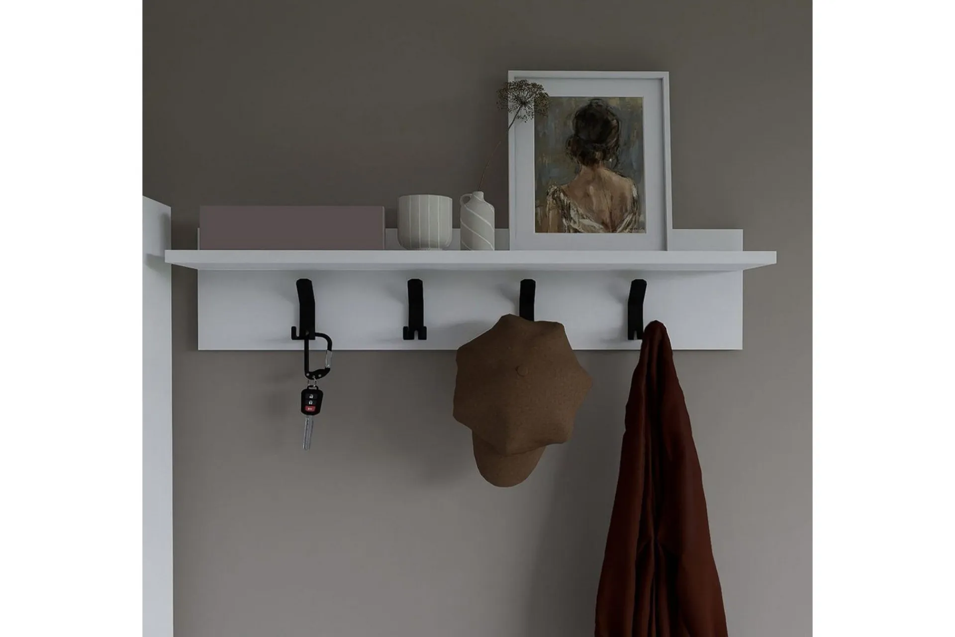 Knaggerekke-Nagouri Klesstativ 90 cm Hvit