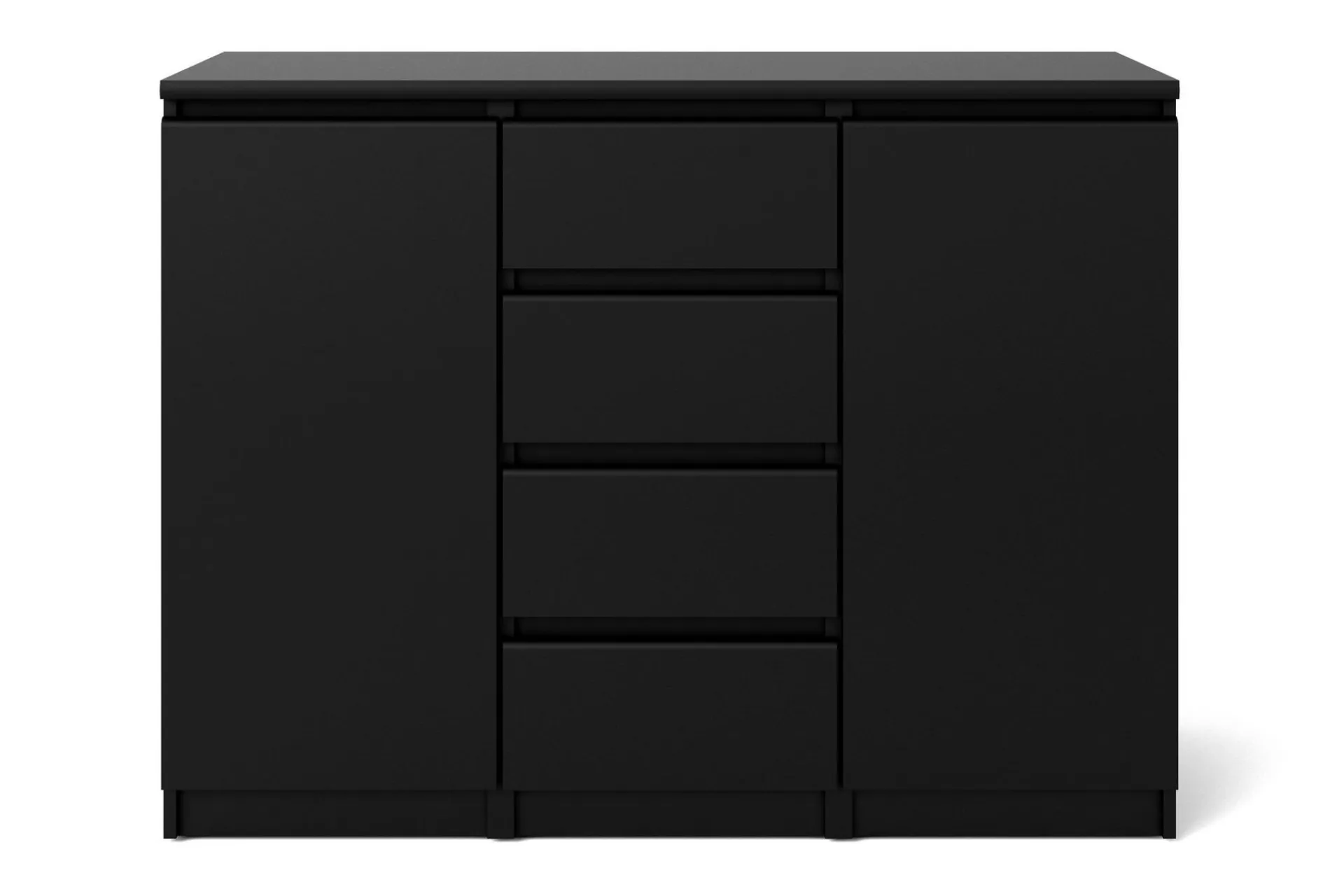 Tvilum Sideboard & Skjenker-Naia Skjenk 121 cm 2 Dører 4 Skuffer Svart Matt