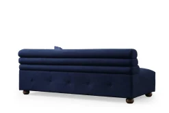 Sofa Med Sjeselong-Namarta 4-seters Sofa med Divan Mørkeblå