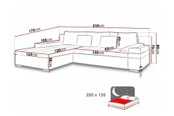 Velour Sofa & Fløyel Sofa-Naoma 3-sits Hörnbäddsoffa Beige