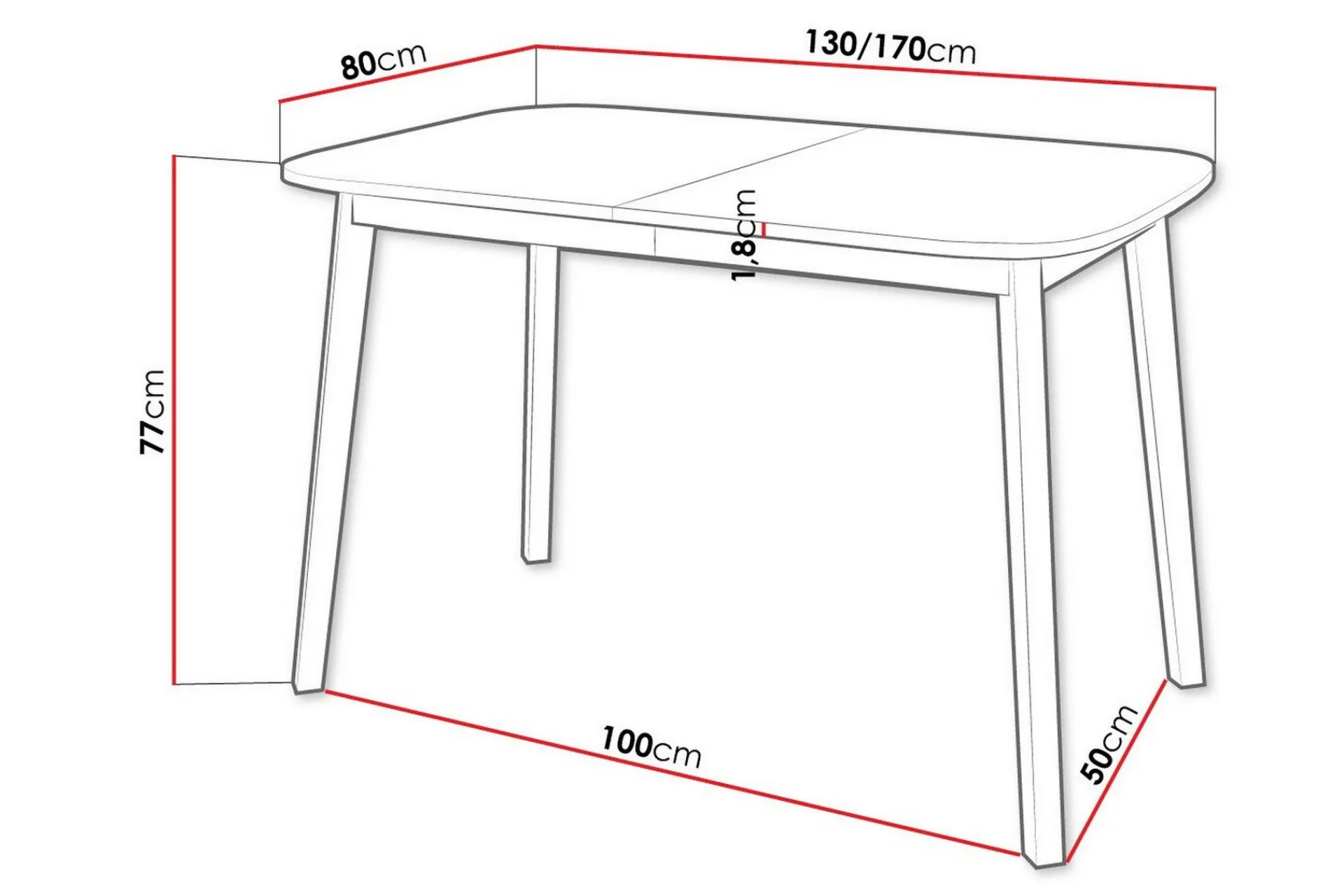 Narberth Spisebord 80 cm
