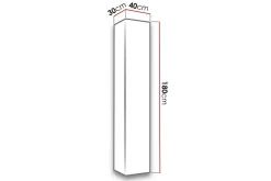 Hjørneskap|Skap-Narbonne Vitrineskap 30x40 cm Tre / natur uten glass