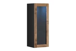 Vitrineskap|Skap-Narbonne Vitrineskap 32x35 cm Hvit LED Naturlig + Hvit LED