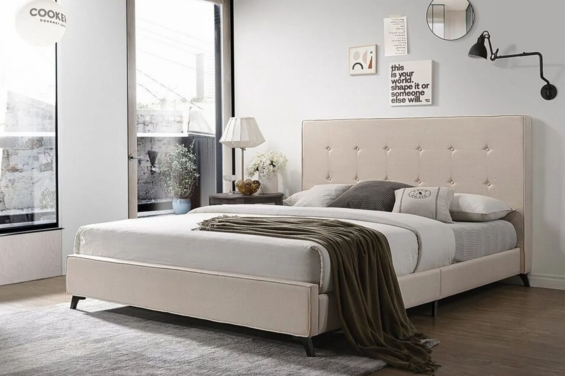 Bedly Sengeramme & Sengestamme-Nattaro Dobbeltseng 160x200 cm Beige
