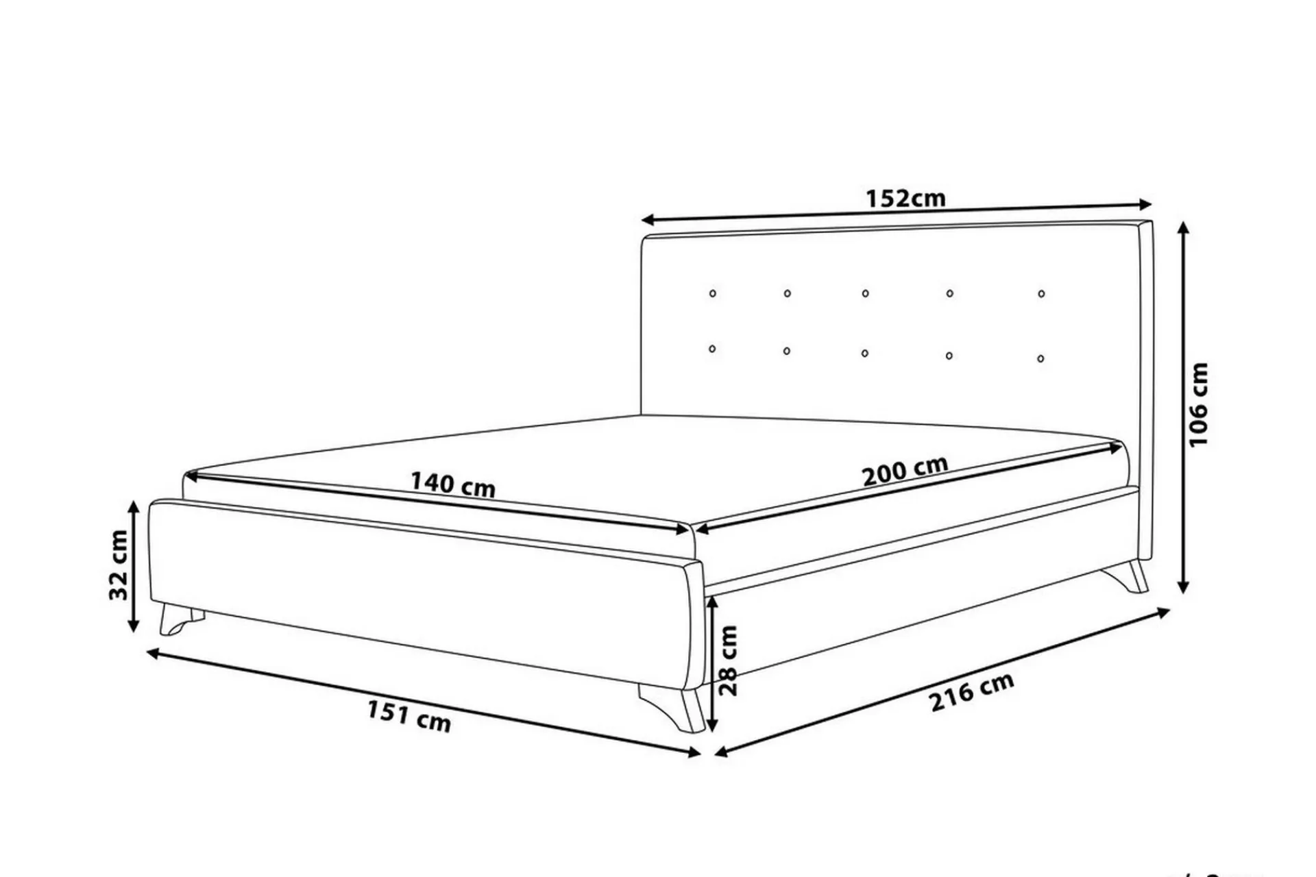 Bedly Sengeramme & Sengestamme-Nattaro Dobbeltseng 140x200 cm Beige