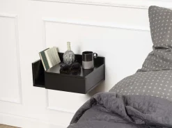 Oppbevaringsskap|Skap-Nattbord HOME4YOU Ashlan 40x32xh16,5 cm Svart