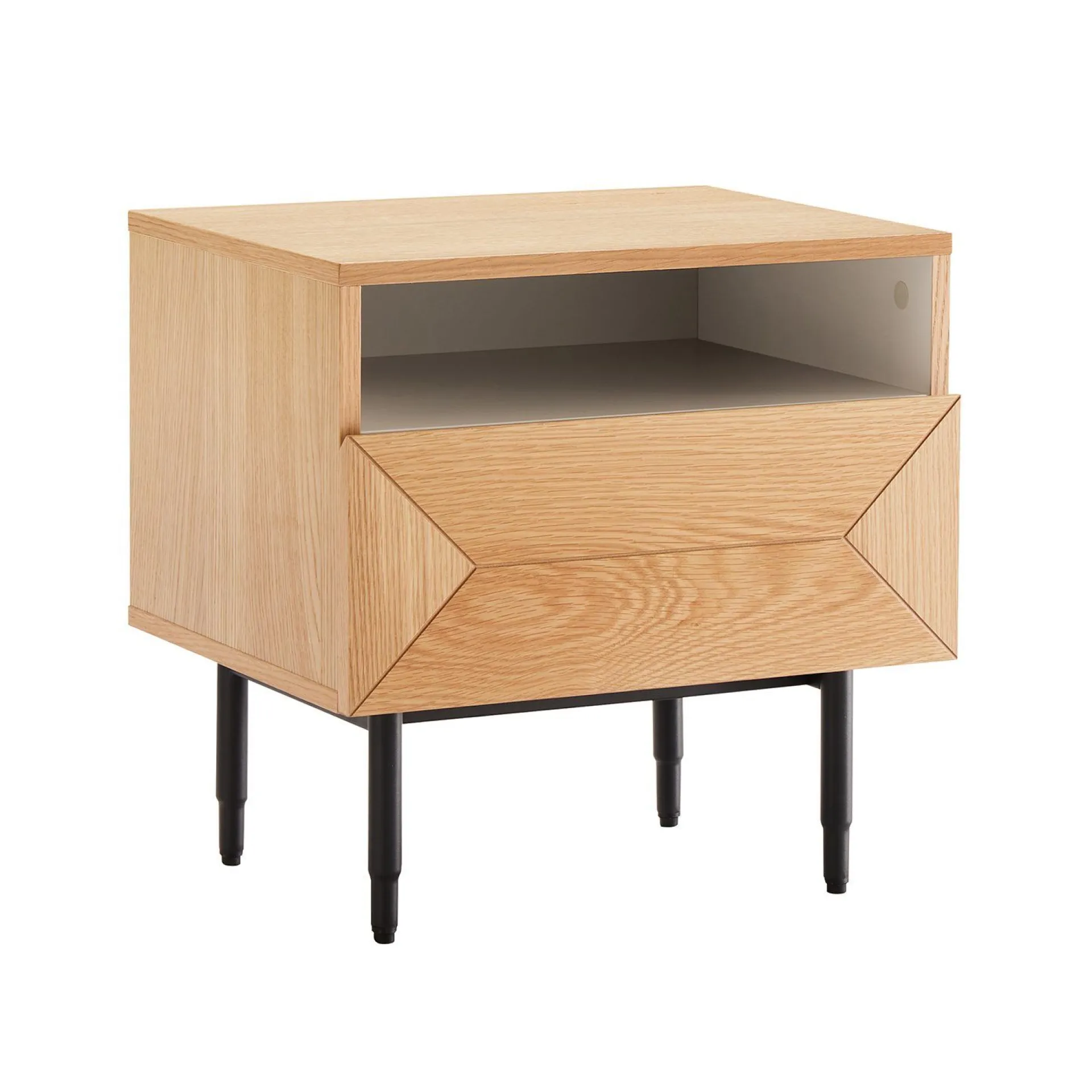 Oppbevaringsskap|Skap-Nattbord HOME4YOU Nate 50x40x50 cm eik beige