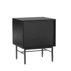 Oppbevaringsskap|Skap-Nattbord HOME4YOU Sequence med 2 skuffer 45x40x55 cm Svart