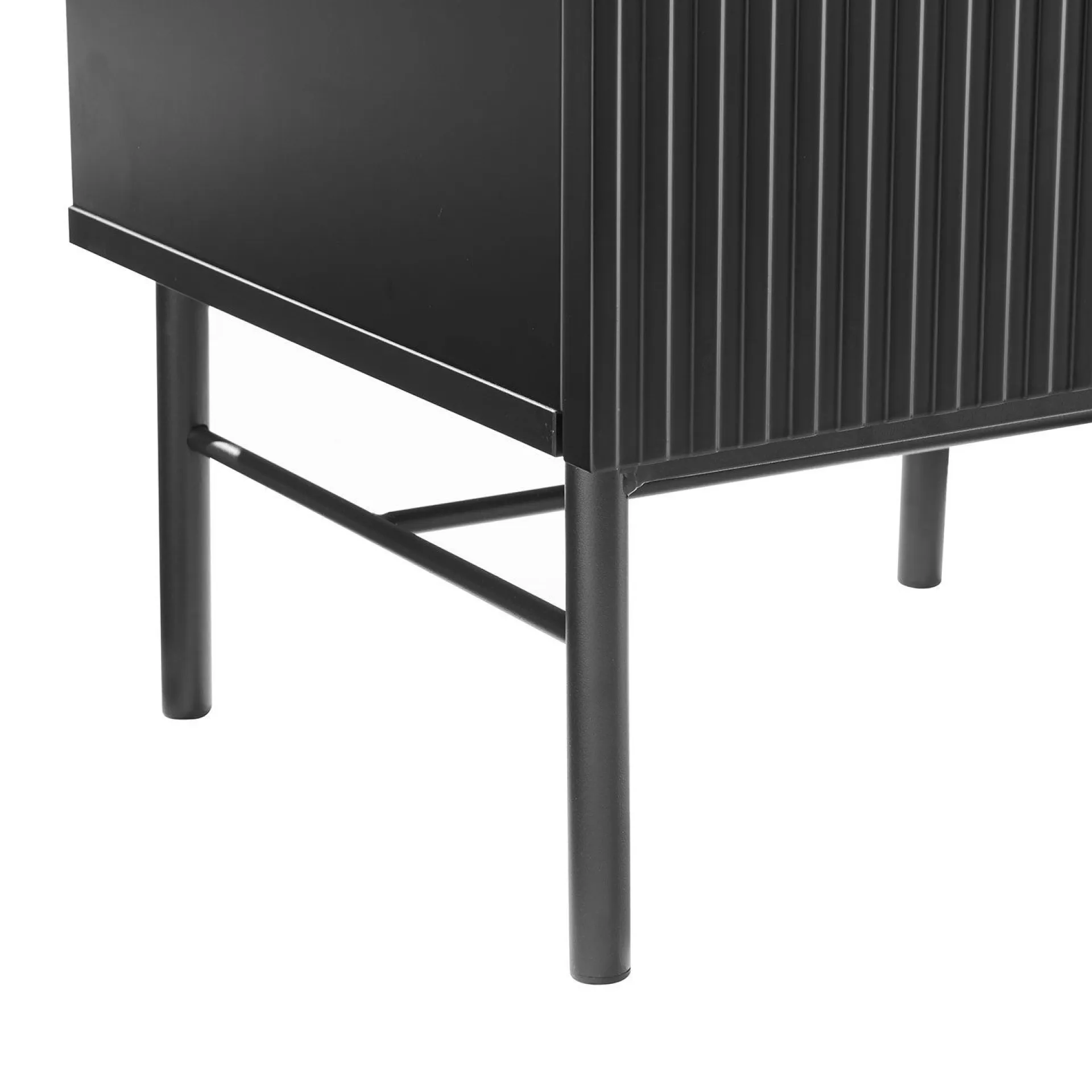 Oppbevaringsskap|Skap-Nattbord HOME4YOU Sequence med 2 skuffer 45x40x55 cm Svart