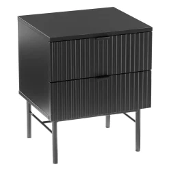 Oppbevaringsskap|Skap-Nattbord HOME4YOU Sequence med 2 skuffer 45x40x55 cm Svart