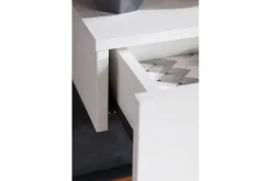 Wohnling Avlastningsbord-Nattbord med skuff for veggmontering, flytende utseende Hvit