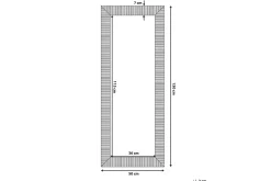 Nauetta Speil 50x130 cm