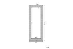 Sminkespeil|Gulvspeil-Nauetta Speil 50x130 cm Svart