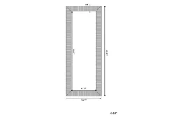 Sminkespeil|Gulvspeil-Nauetta Speil 50x130 cm Svart