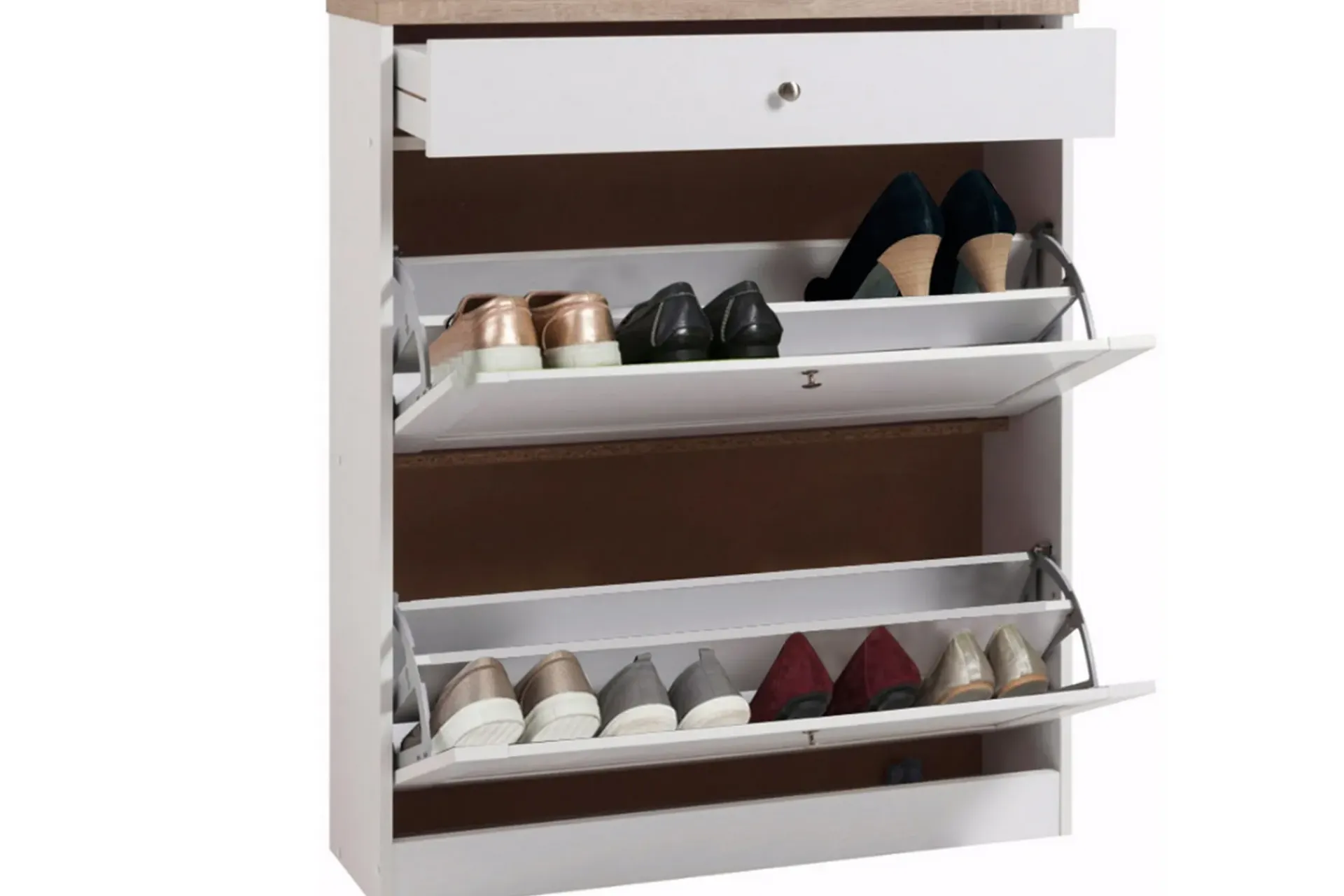 Loft24 Kommode-Naveen Skoskap 90 cm Hvit