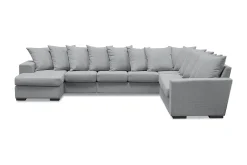Scandinavian Choice Hjørnesofa-Nebraska Hjørnesofa med Divan Vendbar Konvoluttputer Lysegrå